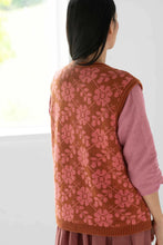 Load image into Gallery viewer, Valerie Cotton Vest - Floral grid