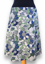 Load image into Gallery viewer, Flare Skirt - Flower Garden/Blue