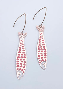 Fishy Dangles - Rose Gold/Pink