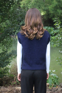 Serene Knit Vest - Midnight Blue