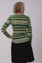 Load image into Gallery viewer, Long Sleeve Tee - Stripey Green