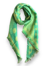 Load image into Gallery viewer, Winter Scarf - Dots/Green