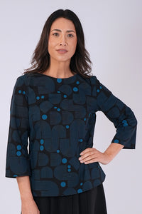 Lori Top - Bauhaus Teal