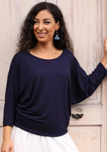 Load image into Gallery viewer, Batwing Top - Navy Blue