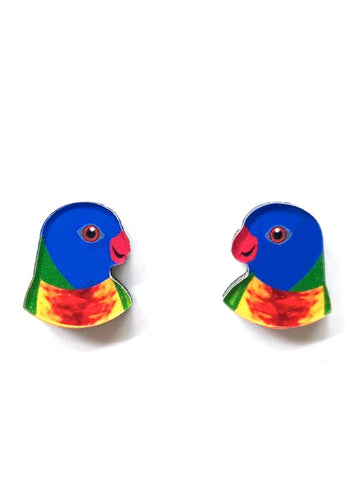 Rainbow Lorikeet Studs