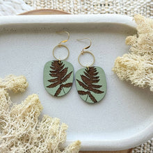 Load image into Gallery viewer, Fern Drop Earrings, Meadow