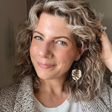 Load image into Gallery viewer, Fern Drop Earrings, Sand