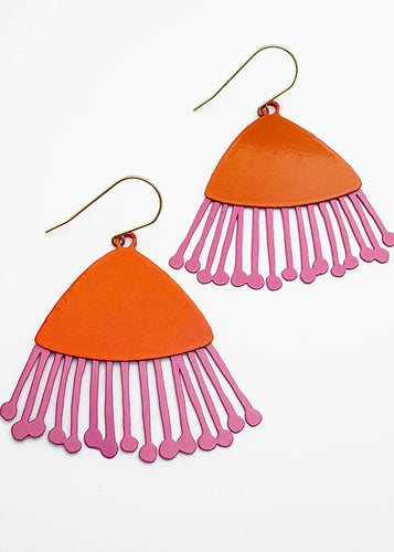 Big Gum Blossom Drops - Orange/Hot Pink
