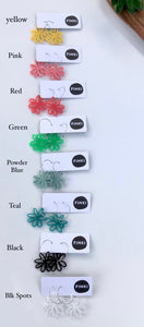 Flower Silhouette Hoops