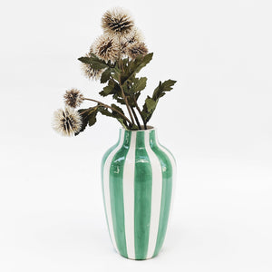 Halcyon stripe Vase - Green