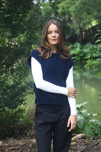 Serene Knit Vest - Midnight Blue