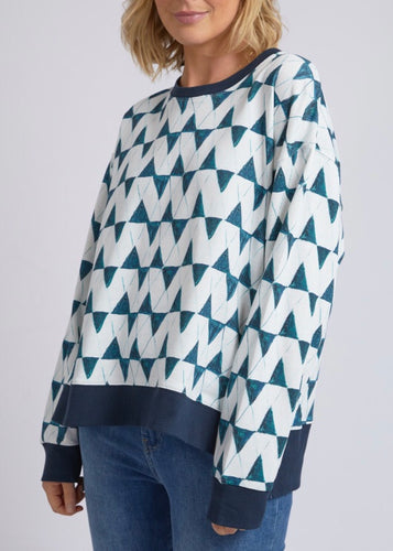 Janey Geo Crew - Navy