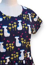 Load image into Gallery viewer, Poppy Dress, Blue Cats