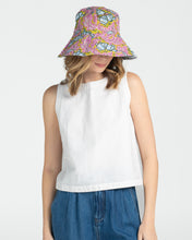 Load image into Gallery viewer, Wide Brim Bucket Hat - Hazel/Poppy
