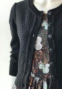 3/4 Sleeve Cardi - Black