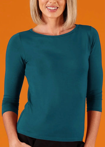 Boat Neck Top - Teal