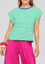 Load image into Gallery viewer, Bellissimo Tee - Green Stripe