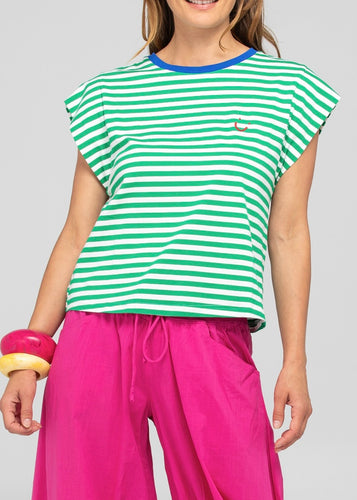 Bellissimo Tee - Green Stripe