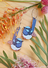 Load image into Gallery viewer, Blue Wren Earrings