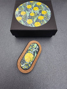 Wattle Timber Brooch
