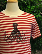 Load image into Gallery viewer, Octo Men’s Tee - Red stripe -XXL