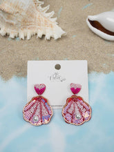 Load image into Gallery viewer, Sea Shell Beaded Earrings