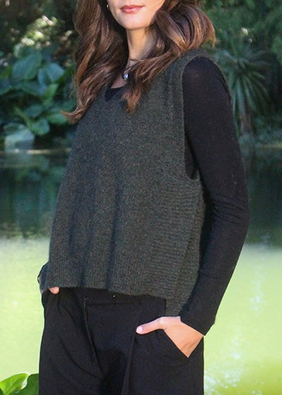 Ride Merino Knit Vest - Moss