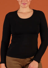 Load image into Gallery viewer, Round Neck L\S Top - Black