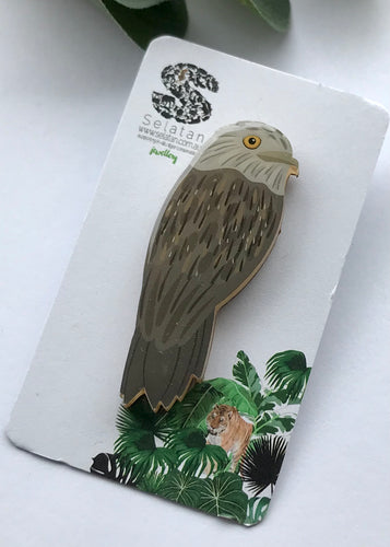 Tawny Frogmouth Brooch