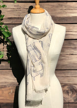 Load image into Gallery viewer, Summer Scarf - Cream Cats