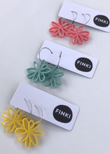 Load image into Gallery viewer, Flower Silhouette Hoops