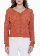 Load image into Gallery viewer, Lace Knit Cardi - Burnt Orange
