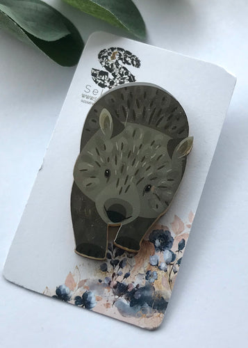 Wombat Brooch