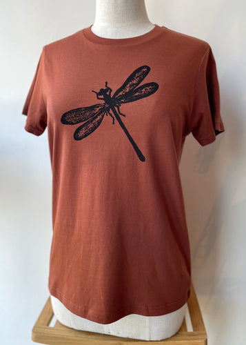 Ladies Tee - Dragonfly/Clay