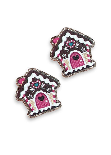 Gingerbread House  - Christmas earrings