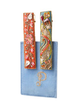 Load image into Gallery viewer, Floral Vines - Velvet Hairclips - Tangerine