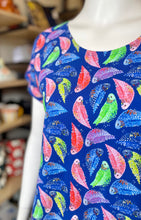 Load image into Gallery viewer, Boxy tee - Budgies/Blue