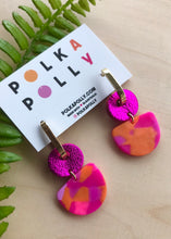 Load image into Gallery viewer, Dainty Hoops - Pink Patch
