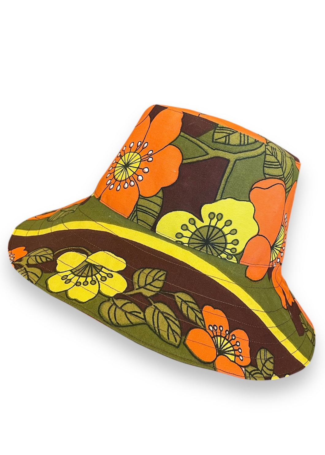 Summer Hat - Vintage Olive/Orange