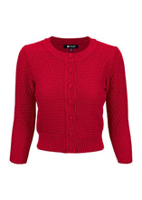 Load image into Gallery viewer, 3/4 Sleeve Cardi - Red