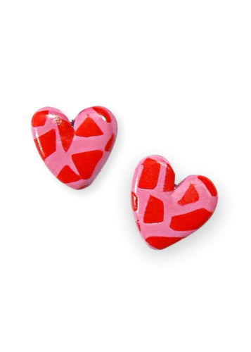 Terrazzo Heart Studs