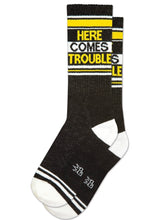 Load image into Gallery viewer, Gym Socks - Here Comes Trouble