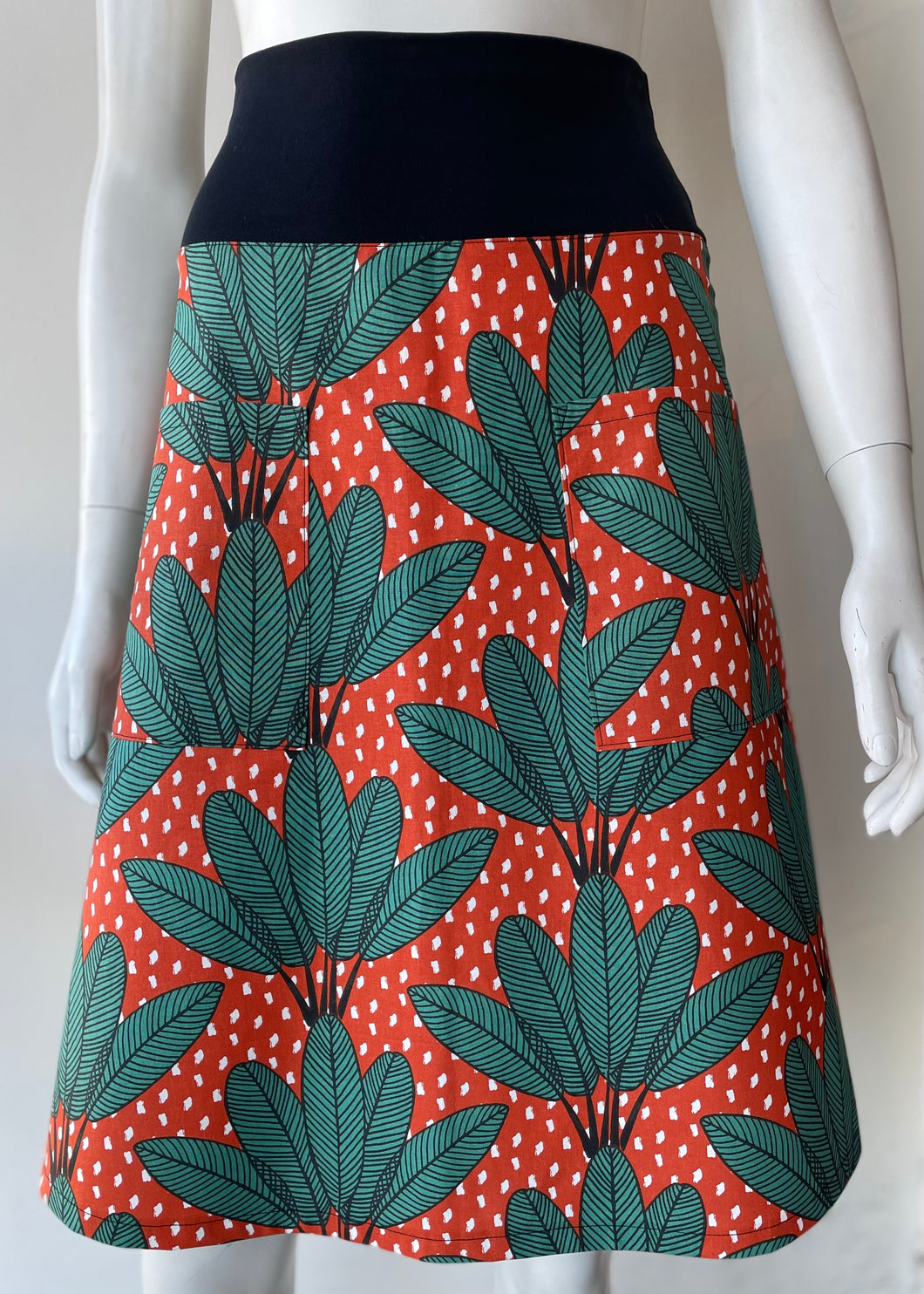 Flare Skirt - Palm/Red