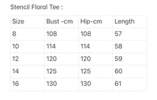 Load image into Gallery viewer, Stencil Floral Tee - Navy