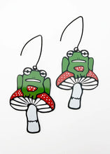 Load image into Gallery viewer, Frog Toadstool Earrings