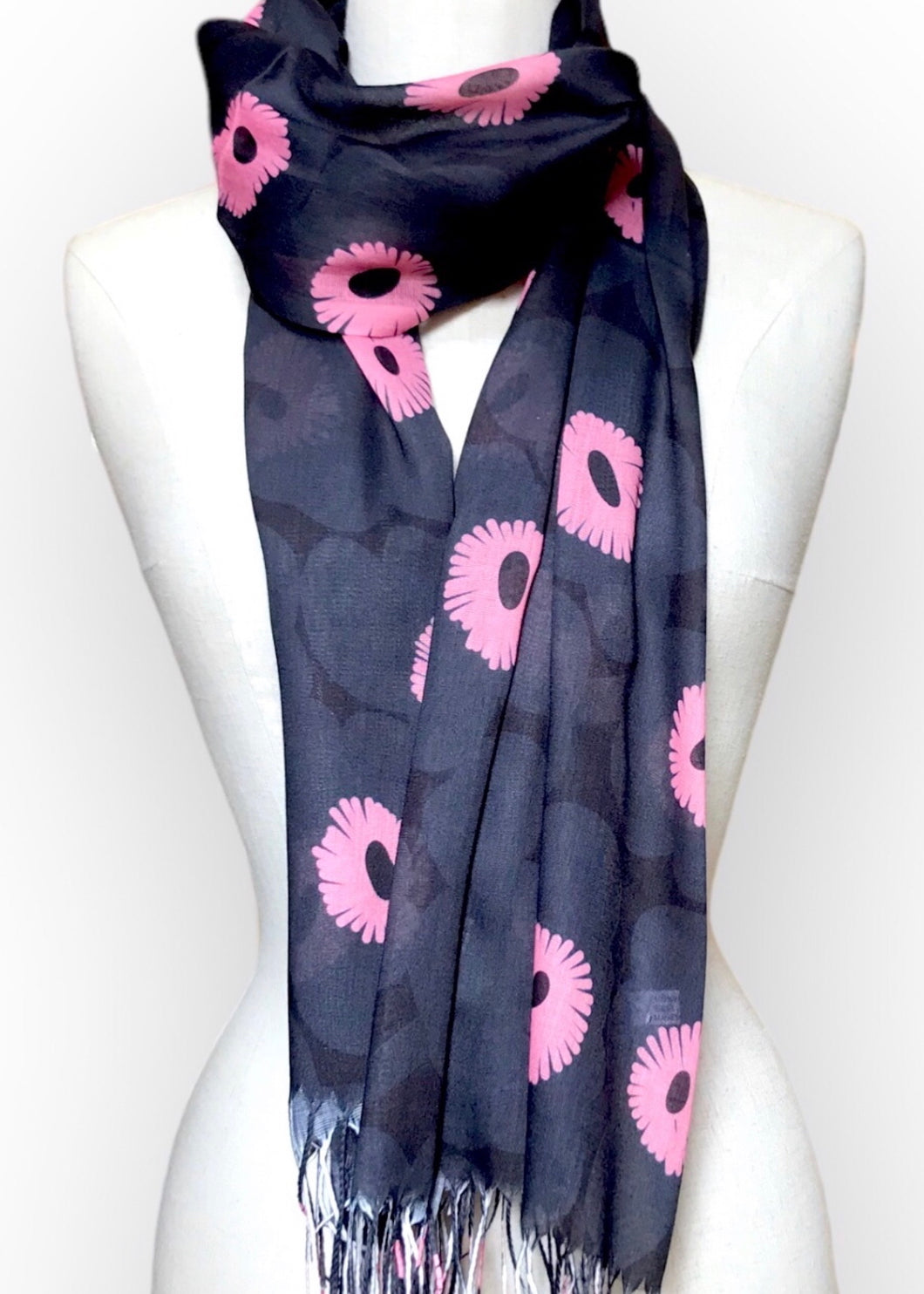 Summer Scarf - Poppy/Steel