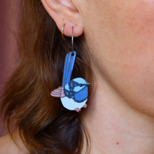 Load image into Gallery viewer, Blue Wren Earrings