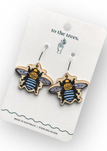 Load image into Gallery viewer, Blue Banded Bee Dangles