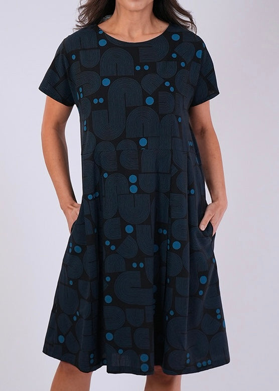Mae Dress - Bauhaus Teal