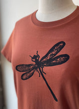 Load image into Gallery viewer, Ladies Tee - Dragonfly/Clay